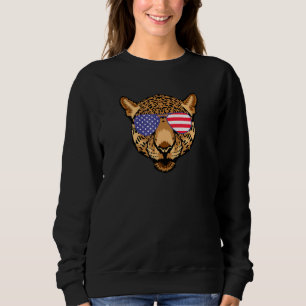 Sudadera Guay Jaguar Con Bandera De Ee. Uu. Gafas De Sol