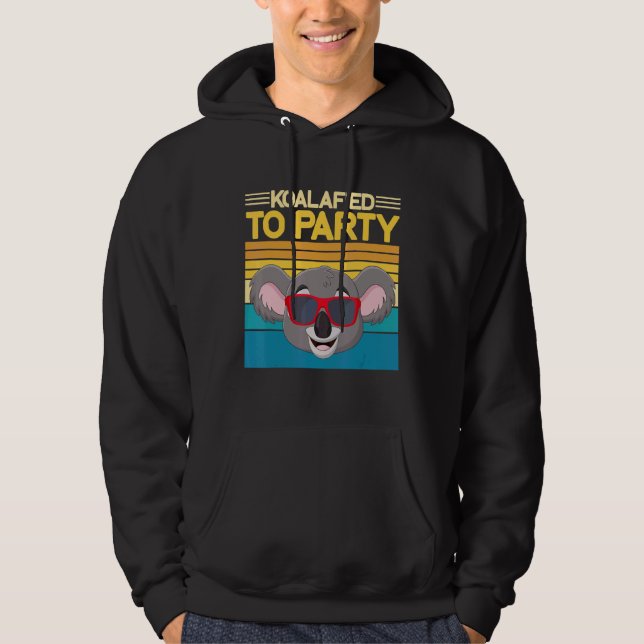 Sudadera Guay Koala Con Gafas Koalificadas Al Fiesta Koala (Anverso)