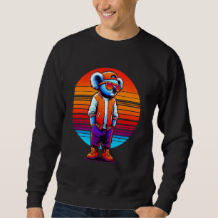Sudadera Guay Koala Moderno Estilo Urbano Sunset Retro Art