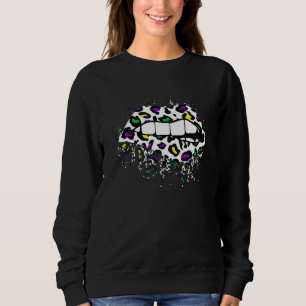 Sudadera Guay Lips Bite Kisme Leopard Imprimir Cheetah Mard