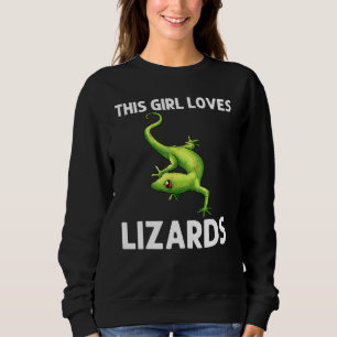 Sudadera Guay Lizard Para Chicas Niños Gecko Green Reptile 