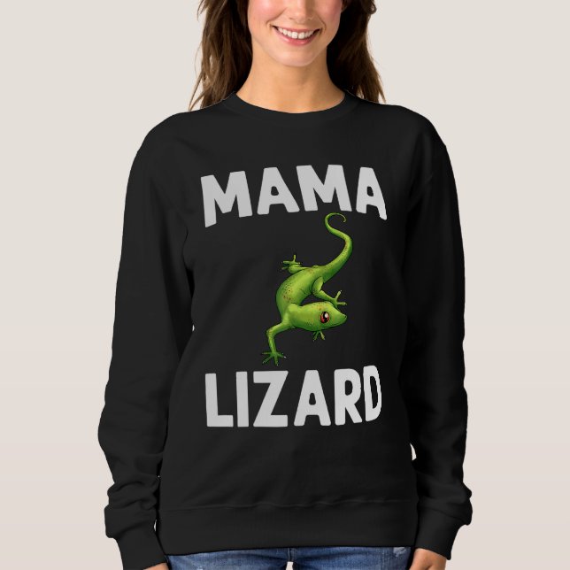 Sudadera Guay Lizard Para Mujeres Mamá Gecko Green Reptile  (Anverso)