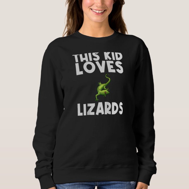 Sudadera Guay Lizard Para Niño Chica Gecko Green Reptile A (Anverso)