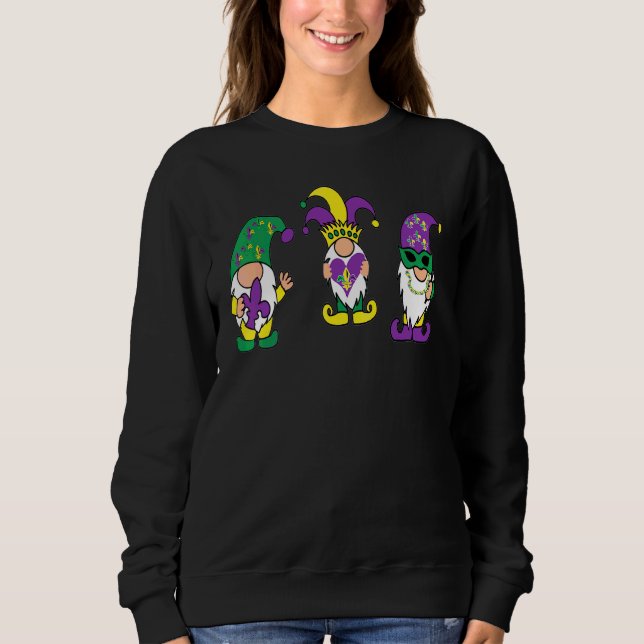 Sudadera Guay Mardi Gras Gnomies Tee Unique Mardi Gras Fest (Anverso)