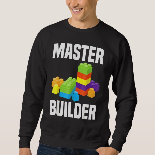 Sudadera Guay Master Builder Building Bloques Hombres Mujer (Anverso)