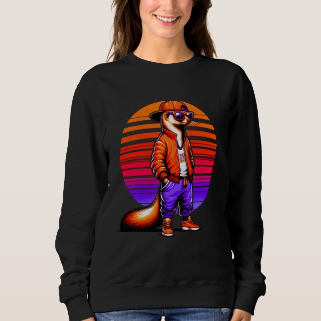 Sudadera Guay Mongoose Moderno Estilo Urbano Sunset Retro A (Anverso)
