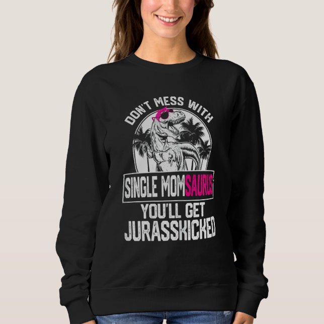 Sudadera Guay Mono Momsaurus Dinosaur Rex Cute Mot (Anverso)