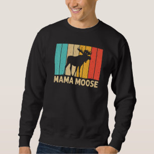 Sudadera Guay Moose Para Mujeres Mamá Moose Alaska Moose El