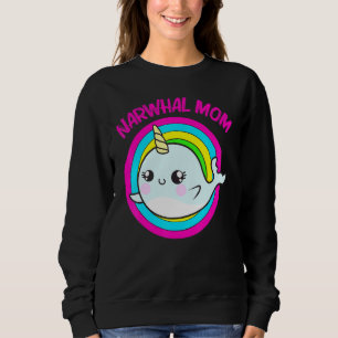 Sudadera Guay Narwhal Para Mamá Madre Arcoiris Tusk Sea Uni