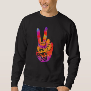 Sudadera Guay Peace Hand Rótulo Tie Dye Boho Hippie