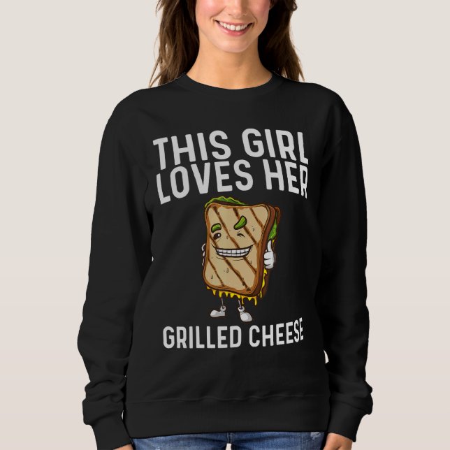 Sudadera Guay Queso A La Parrilla De Arte Para Chicas Sandw (Anverso)