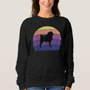 Sudadera Guay Retro Sunset Pugs - Gran Diversión del dueño 