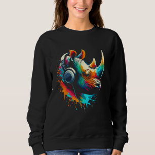 Sudadera Guay Rhino Auriculares Navidades de arte