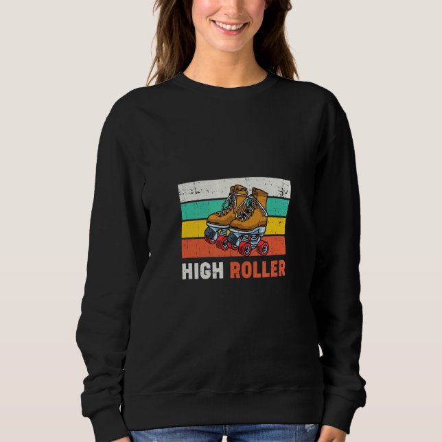 Sudadera Guay Roller Disco Retro Fiesta 70s Y 80s High Rol (Anverso)