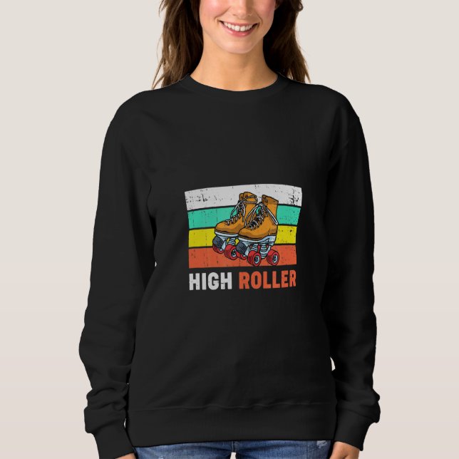 Sudadera Guay Roller Disco Retro Fiesta 70s Y 80s High Rol (Anverso)