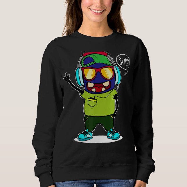 Sudadera Guay Saying Headset Sun Glasses Alien Robot (Anverso)