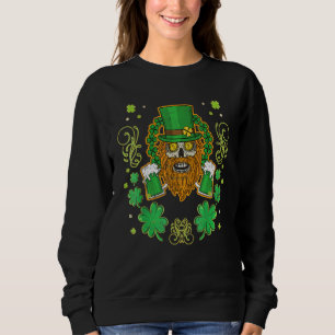Sudadera Guay Shamrock Sugar Skull Green Beer St Patrick's