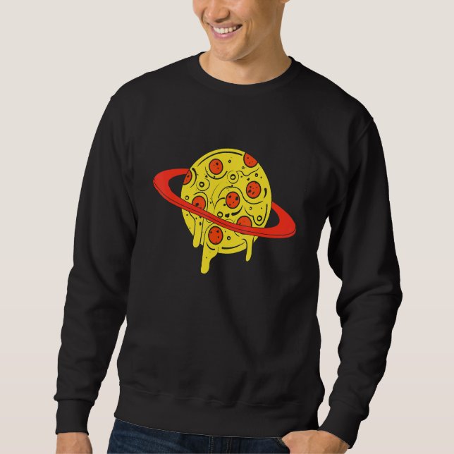 Sudadera Guay Space Pizza I Love Pizza Planet Graphet De (Anverso)
