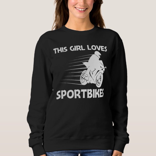 Sudadera Guay Sportbike Para Chicas Niños Motociclismo Prof (Anverso)