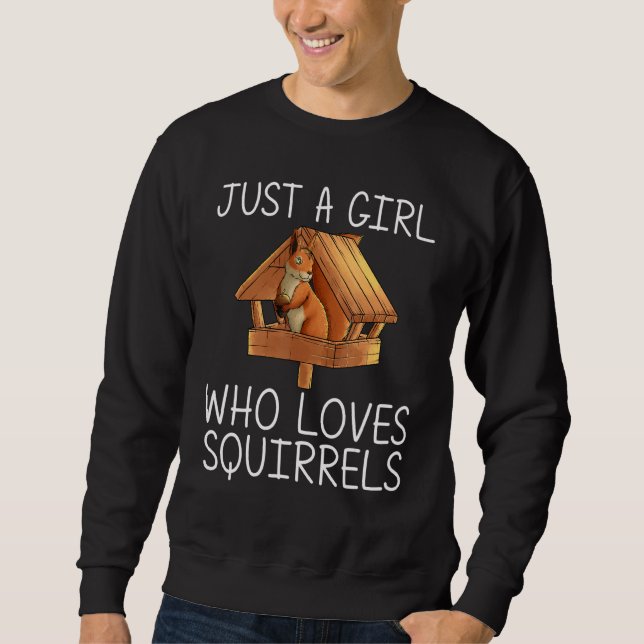 Sudadera Guay Squirrel Para Chicas Niños Chipmunk Zookeeper (Anverso)