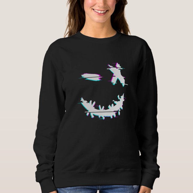 Sudadera Guay Techno Glitch Smile Trippy Goa Rave Set M (Anverso)