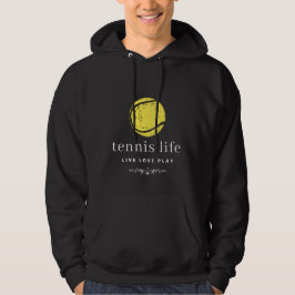 Sudadera Guay Tennis Life Cita Live Love Play Black Sports