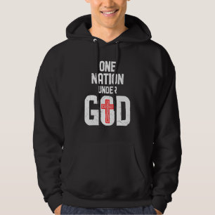 Sudadera Guay Una Nación Bajo La Religión De Dios La Cruz R