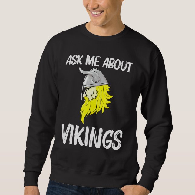 Sudadera Guay Viking For Men Mujeres Nórdicas De Cascos De  (Anverso)