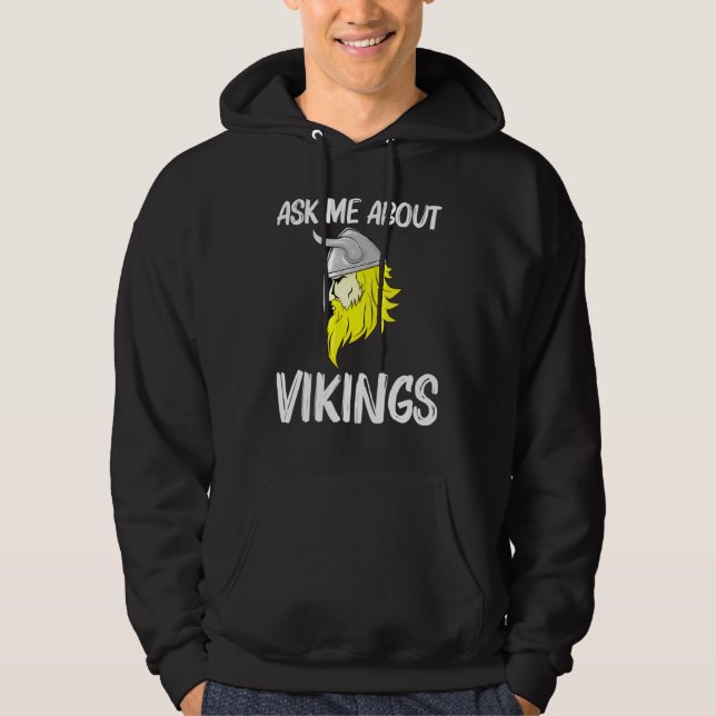 Sudadera Guay Viking For Men Mujeres Nórdicas De Cascos De  (Anverso)