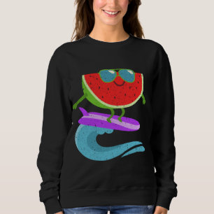 Sudadera Guay Watermelon Surf Board Funny Summer Fruth Vint