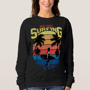 Sudadera Guay West Coast Surfing Retro Sunset Surfboard Pal