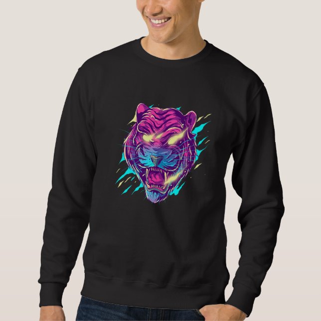 Sudadera Guay Wild Demon Tiger Novedad Tees y Guay (Anverso)