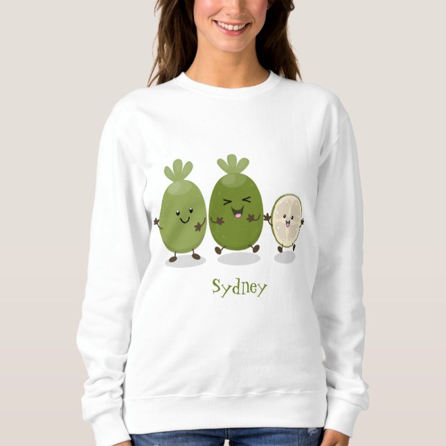 Sudadera Guayaba feijoa personalizado de piña de cuña ilust (Anverso)