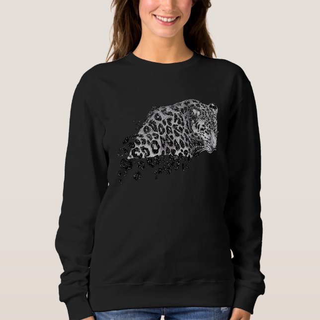 Sudadera Guepardo Leopardo Tigre Cósmico Guepardo Leopardo  (Anverso)