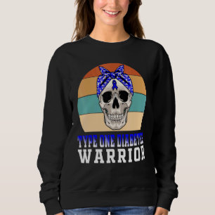 Sudadera Guerrera de la diabetes tipo 1 Vintage mujeres con