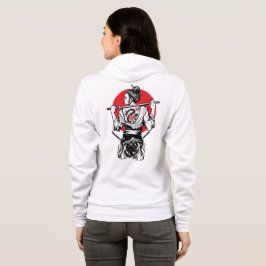 Sudadera Guerrera Samurái Femenina – Tatuaje de Rosa de Dra