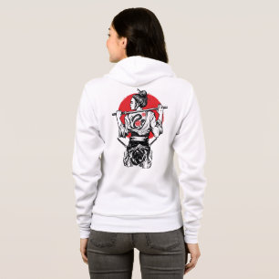 Sudadera Guerrera Samurái Femenina – Tatuaje de Rosa de Dra