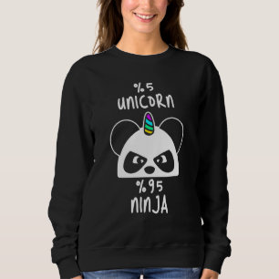 Sudadera Guerrero Animal Mágico Oso Panda Ninja Unicornio L