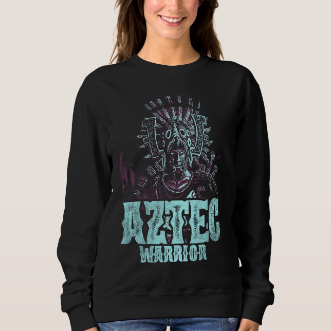 Sudadera Guerrero azteca Rey México Nativo Azteca Mayas 6 (Anverso)