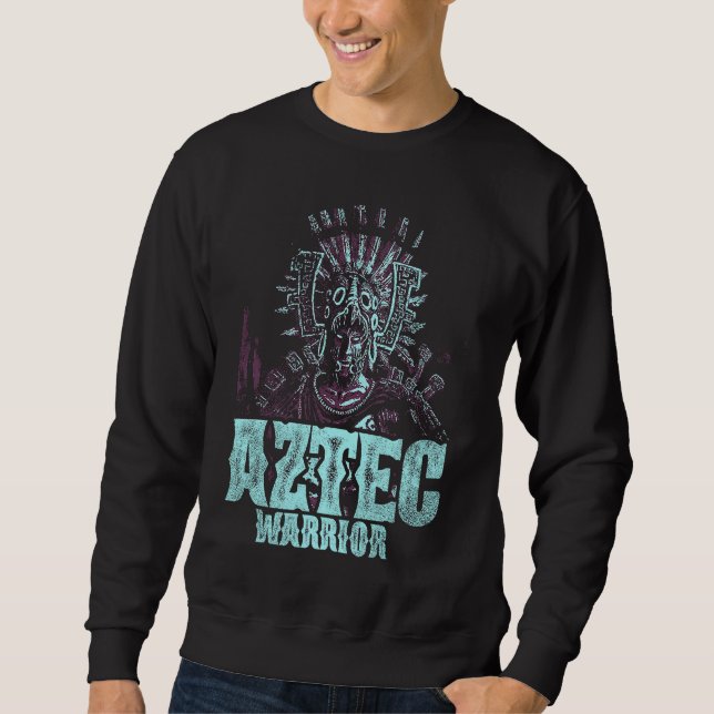 Sudadera Guerrero azteca Rey México Nativo Azteca Mayas 6 (Anverso)