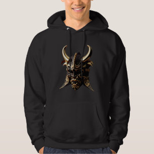 Sudadera Guerrero Casco Samurái Bushido Máscara Oni Japonés