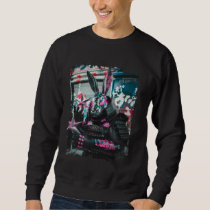 Sudadera Guerrero Conejo Samurái Ciberpunk