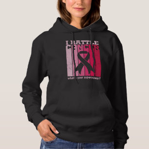Sudadera Guerrero de apoyo a sobreviviente de cáncer de cin
