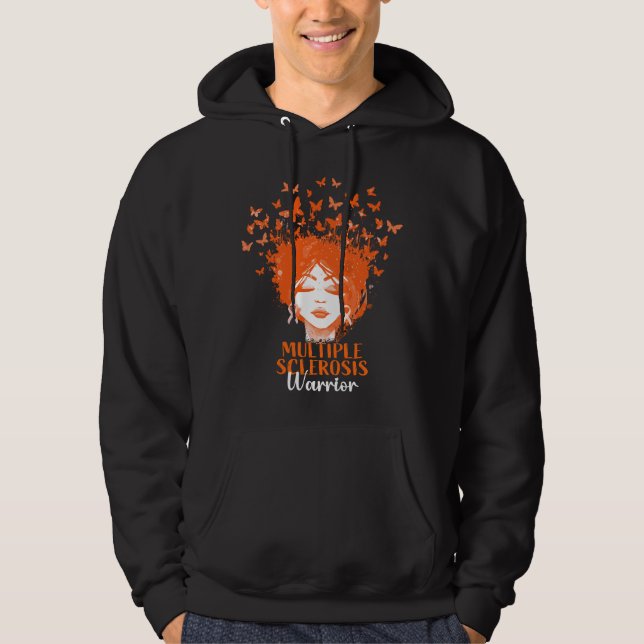 Sudadera Guerrero de Esclerosis Múltiple Mariposa Concienci (Anverso)