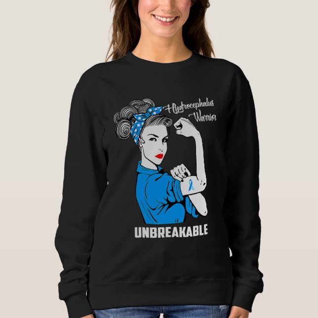 Sudadera Guerrero de Hidrocefalia Inquebrantable Conciencia (Anverso)
