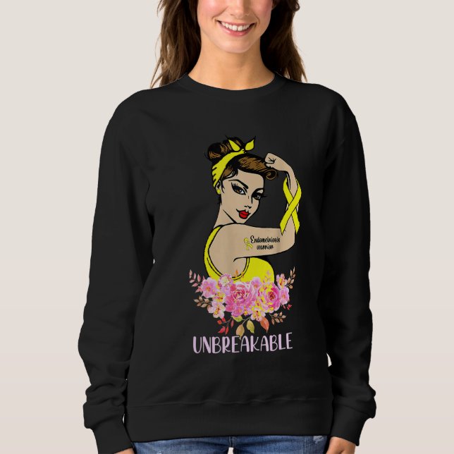 Sudadera Guerrero de la Endometriosis Brazo inquebrantable  (Anverso)