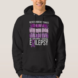 Sudadera Guerrero de la Epilepsia de la Cinta Púrpura