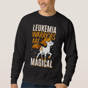 Sudadera Guerrero de leucemia Magia Unicornio Naranja Ribbo