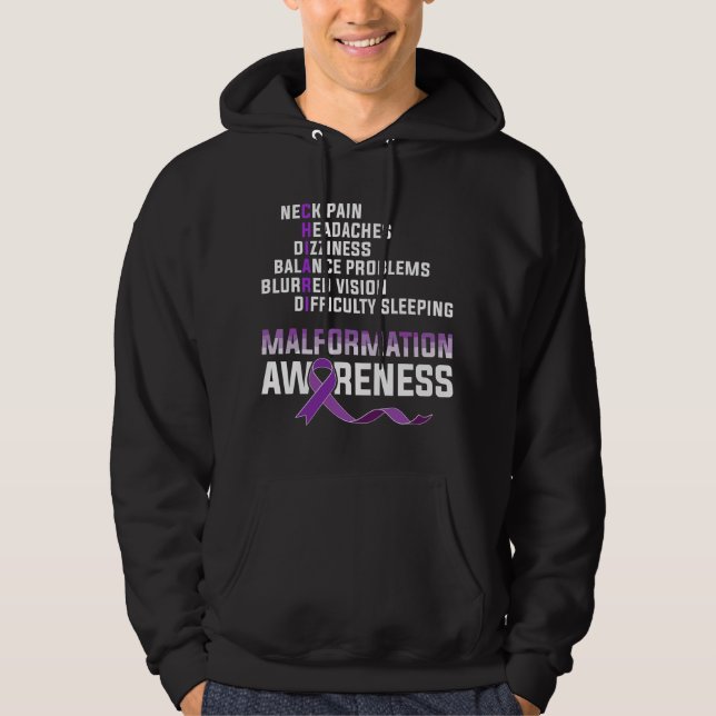 Sudadera Guerrero de Malformación de Arnold Chiari Sobreviv (Anverso)