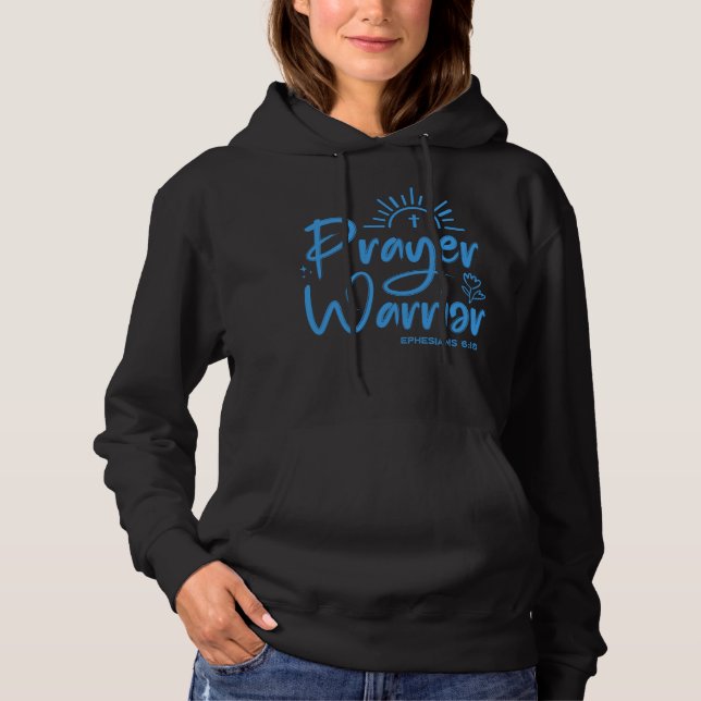Sudadera Guerrero de Oración Fe Cristiana (Anverso)